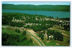 c1950's Ottawa River Air View of Deep River Ontario Canada Vintage Postcard