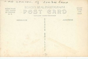 c1910 Remsen New York Lumber Camp Beach Quality RPPC Postcard 25-10945