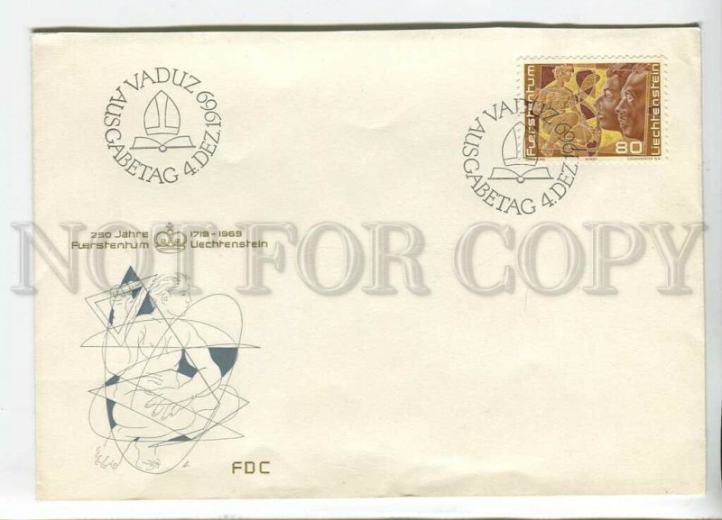 445917 Liechtenstein 1969 year FDC country's anniversary