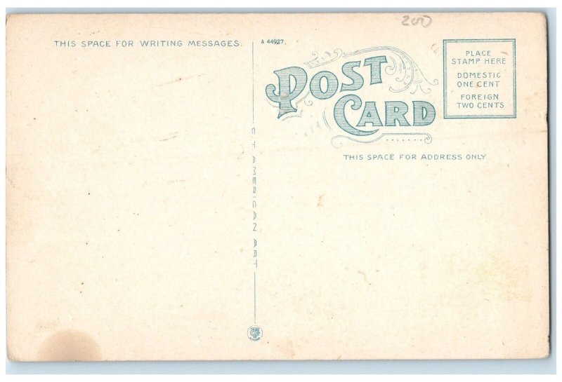 c1920 Post Office Exterior Building Jackson Michigan MI Vintage Antique Postcard 