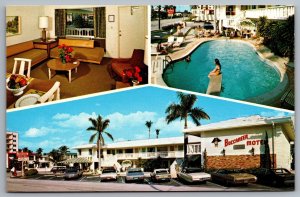 Buccaneer Motel Bayshore Drive Fort Lauderdale Florida FL Hotel Rooms Postcard