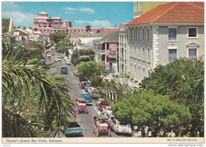 Aerial view,  Nassau's famous Bay Street,  Bahamas,   50-70s