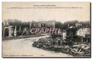 Old Postcard The Great War Revigny Vitry Street and & # 39Hotel Vile after th...