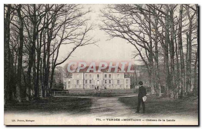 Old Postcard Montaigu Vendee Chateau de la Lande