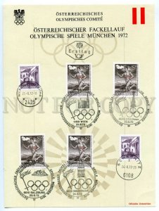 501370 AUSTRIA 1972 year Olympics Munich Olympic torch relay