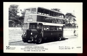 pp2412 - Liverpool Corp. Bus - Daimler CVA6, No.D585 - Pamlin Postcard No.M2550