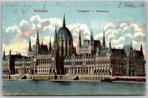 Vtg Budapest Hungary Orszaghaz Parlament Hungarian Parliament Building Postcard