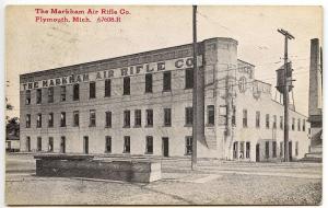 Plymouth MI The Markham Air Rifle Co. 1916 Postcard