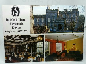 Bedford Hotel Tavistock Devon Vintage Multiview Postcard