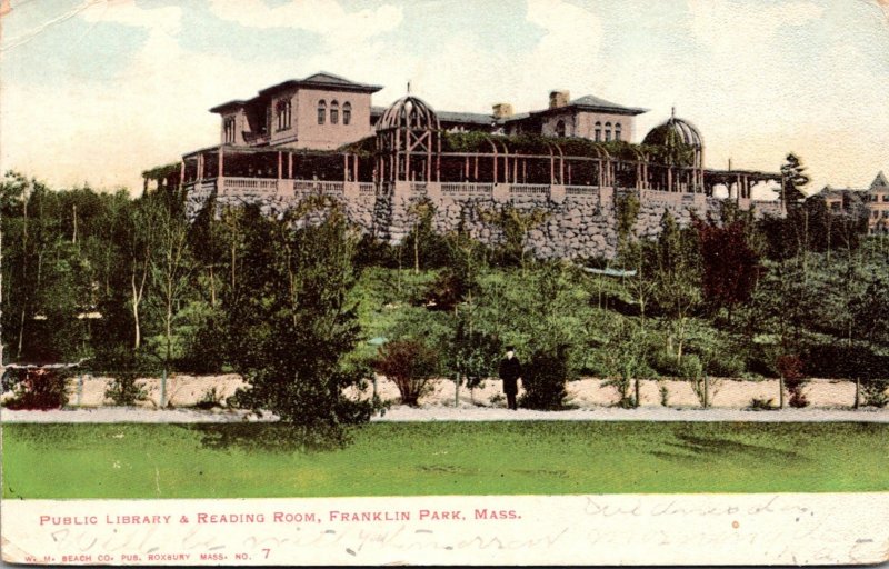 Massachusetts Franklin Park Public Library and Reading Room 1910