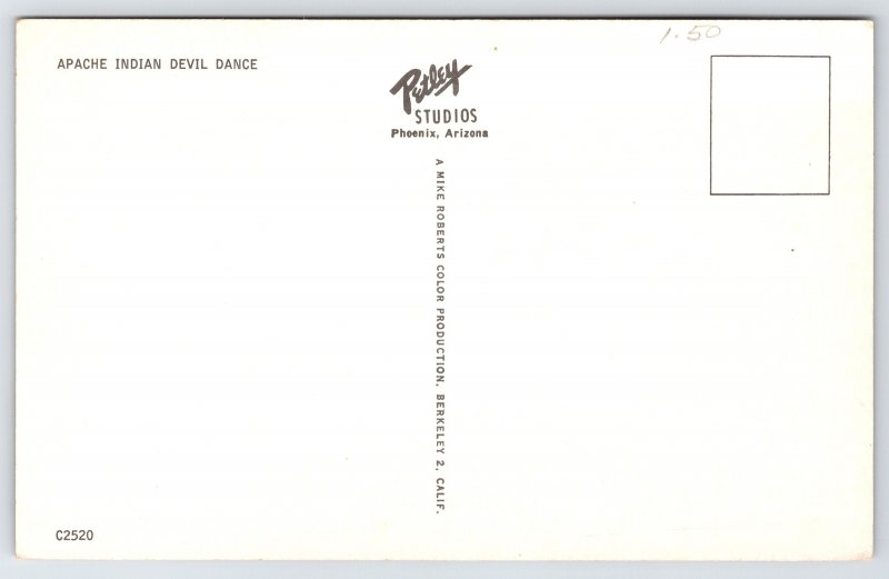 Native Americana Indian~Apache Devil Dance~Petley Vintage Postcard