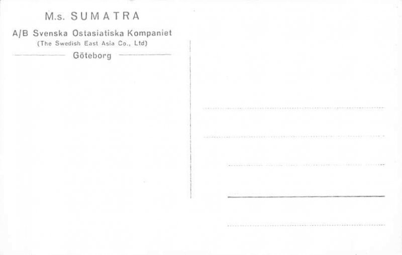 M.S. Sumatra, Sweden East Asia Co. Ltd. View image 