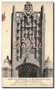 Old Postcard of Church & # 39Elisabethville By Aubergenville has DEDICATED St...