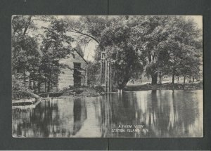 1909 Post Card Staten Island NY A Farm View