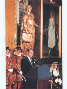 Unused 1982 PRESIDENT RONALD REAGAN AT WESTMINSTER ABBEY London England UK E7842