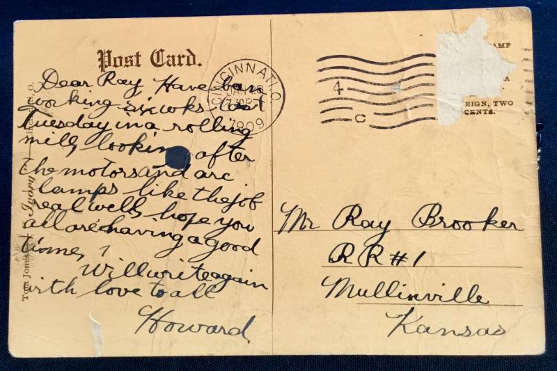 Postcard Picture Used No stamp Bellevue Incline Cincinnati OH LB