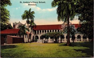 Postcard St. Andrew's Priory School in Honolulu, Hawaii