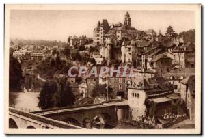 Old Postcard Uzerche (Correze) General view