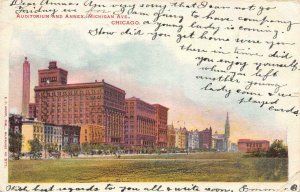 Auditorium & Annex, Michigan Ave. CHICAGO, IL Kropp 1904 Vintage Postcard