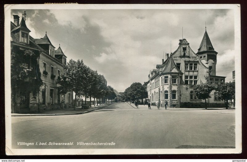 dc1408 - GERMANY Villingen 1933 Voerenbacherstrasse. Real Photo Postcard