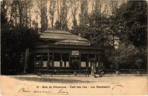 CPA PARIS 12e Bois de VINCENNES Café des Iles Lac Daumesnil (672607)