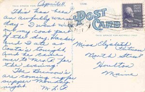 Mount Morris Masonic Temple Mt Morris New York 1947 postcard