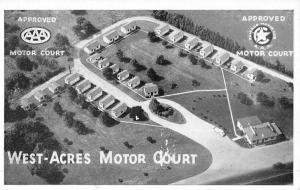 Fort Wayne Indiana West Acres Motor Court Aerial View Vintage Postcard K51471