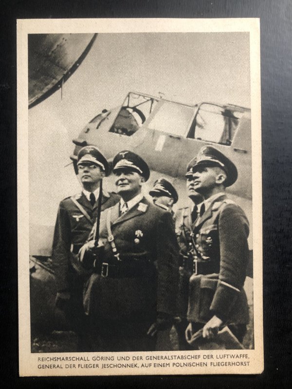 Original Mint WW2 Germany RPPC Postcard Marshall Goring and the Air Force