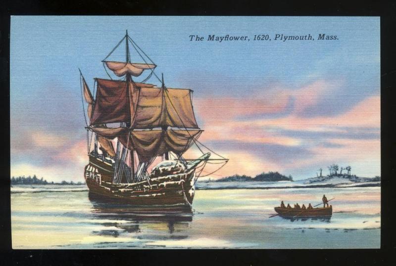 Spectacular Plymouth, Mass/MA Postcard,The Mayflower,Nr Mint