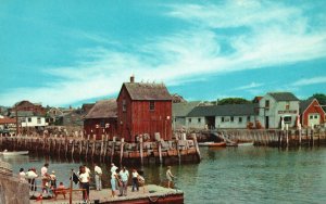 Vintage Postcard Town Landing and Motif #1 Rockport Massachusetts the Curham Pub
