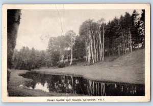 Cavendish PEI Canada Postcard Green Gables Golf Course 1940 Posted Vintage