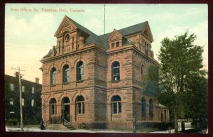 dc1053 - ST. THOMAS Ontario Postcard 1910 Post Office