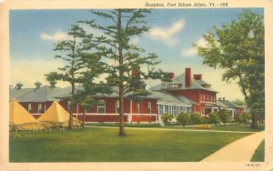 Fort Ethan Allen Vermont VT Hospital 1943 Linen Postcard Used