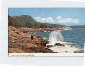 Postcard Surf Along Ocean Drive Arcadia National Park Maine USA