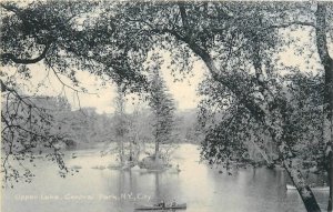 Postcard C-1905 New York City Upper Lake Central Park boats Rotograph NY24-2174