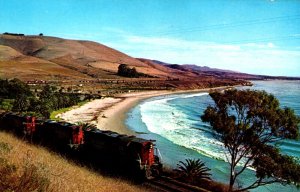 USA Northbound Coastline Santa Barbara California Chrome Postcard 09.87