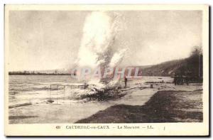 Old Postcard Caudebec en Caux The Bore