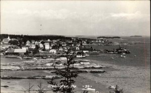 Stonington Maine ME Harbor View Eastern Illus Vintage Real Photo Postcard