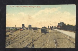 MOOSE JAW SASKATCHEWAN CANADIAN PACIFIC RAILROAD YARDS 1915 POSTCARD