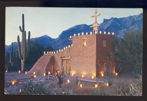 Tucson, Arizona/AZ Postcard, Mission In The Sun, Santa Catalina Mountains, 1950!