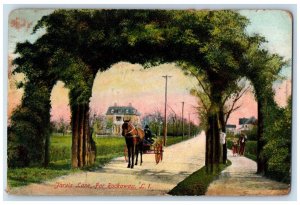 1909 Jarvis Lane Far Rockaway Horse Carriage Road Long Island New York Postcard