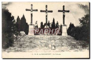 Old Postcard Rochefort Calvary