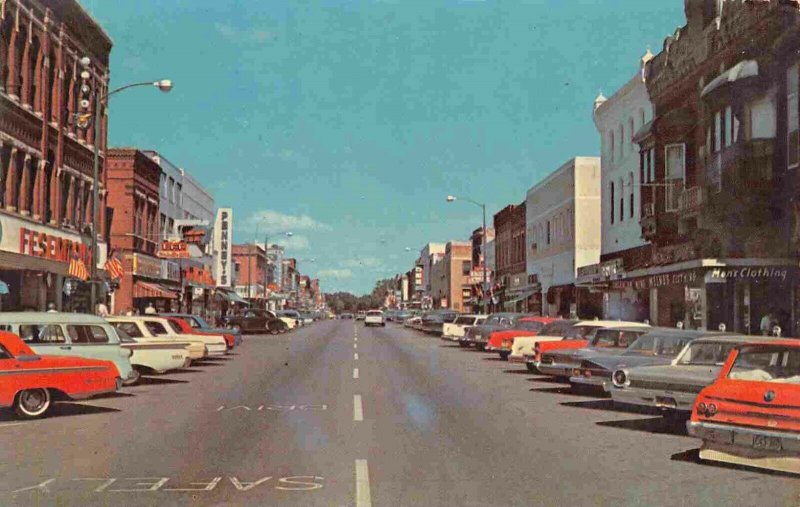 Main Street New Ulm Minnesota 1968 postcard