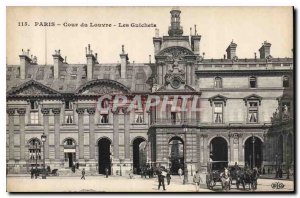 Postcard Old Paris Court of the Louvre The Tellers