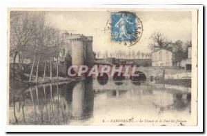 Old Postcard Parthenay The Thouet and Bridge St Jacques