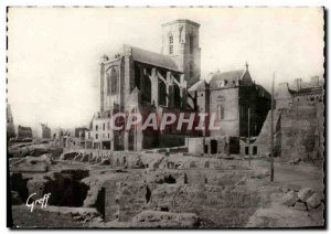 Postcard Old Saint Malo the Cathedral and the street Poreon Army