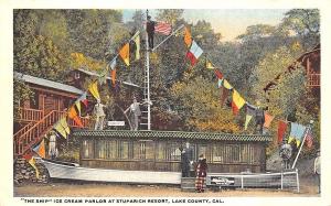 Lake County CA The Ship Ice Cream Parlor Stuparich Resort Postcard