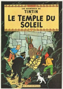 Tintin Le Temple Du Soleil French Book Postcard