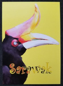 [AG] P58 Malaysia Sarawak Rhinoceros Hornbill Bird Wildlife (postcard) *New