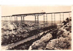 Pecos River Texas Railroad Bridge Real Photo Vintage Postcard AA59438